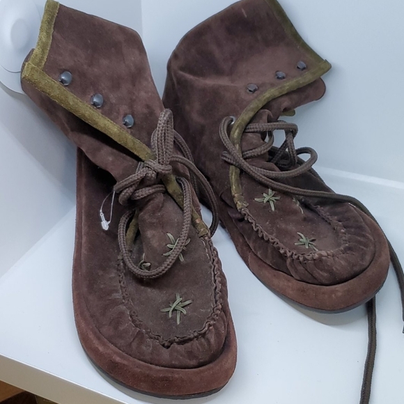 Robert Clegerie E space brown lace booties 10 - Picture 2 of 5